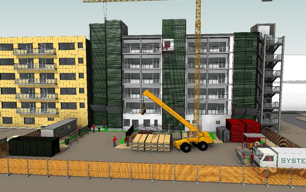 Individuazione accessi, percorsi di cantiere e spazi per la movimentazione dei materiali al piano.