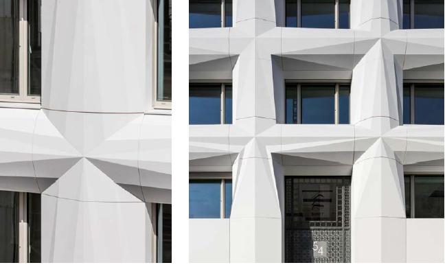 La nuova sede Spaces a Parigi con facciata in  Corian Solid Surface