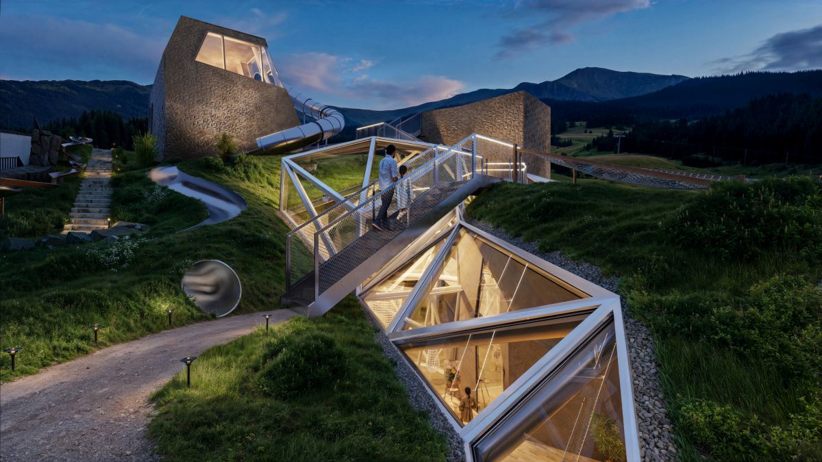 Spazi all’aperto e ipogei del nuovo albergo Schlosshotel Fiss Spazi all’aperto e ipogei del nuovo albergo Schlosshotel Fiss