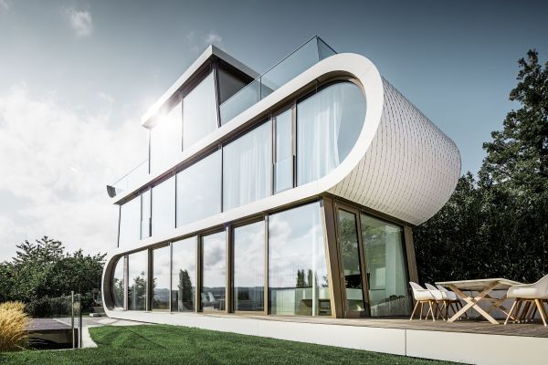 Scaglie Prefa per l'abitazione dell'architetto Camenzind sul lago di Zurigo