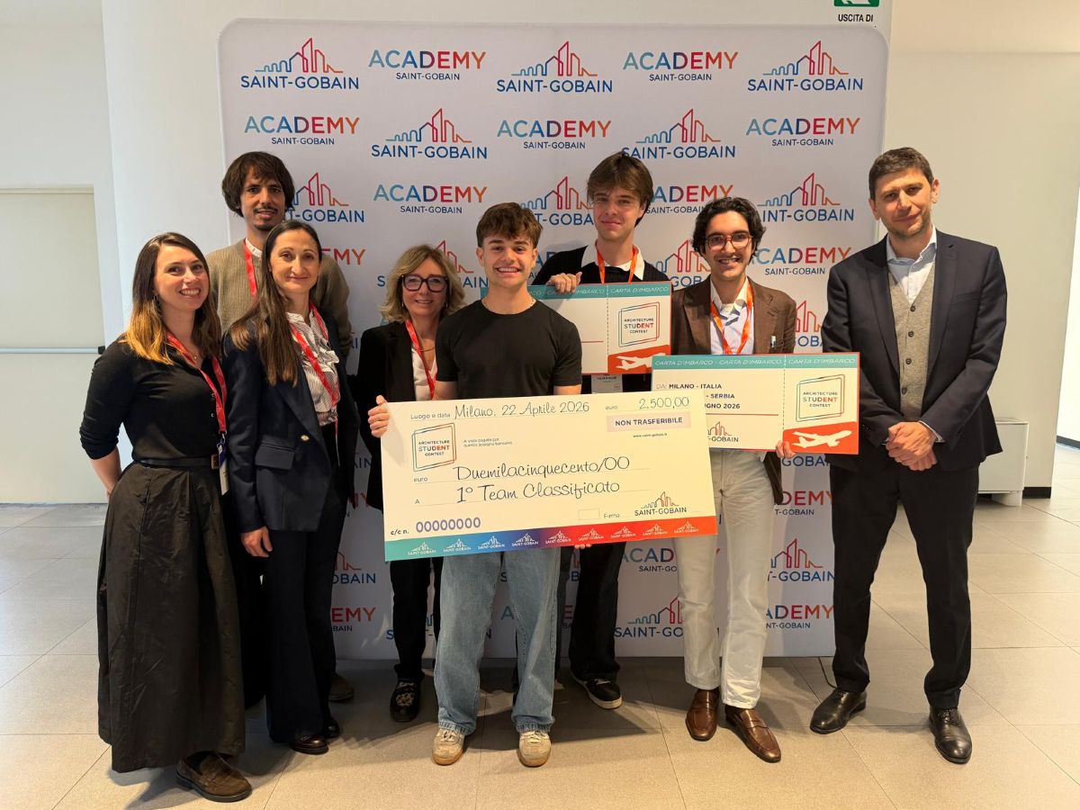 I team vincitori del Saint-Gobain Architecture Student Contest 2026 I team vincitori del Saint-Gobain Architecture Student Contest 2026