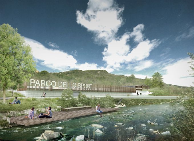 Render del Parco dello Sport e degli Eventi (render, Land Suisse)