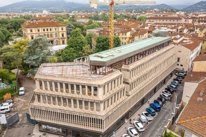 Palazzo degli Affari di Firenze durante i lavori di ristrutturazione
