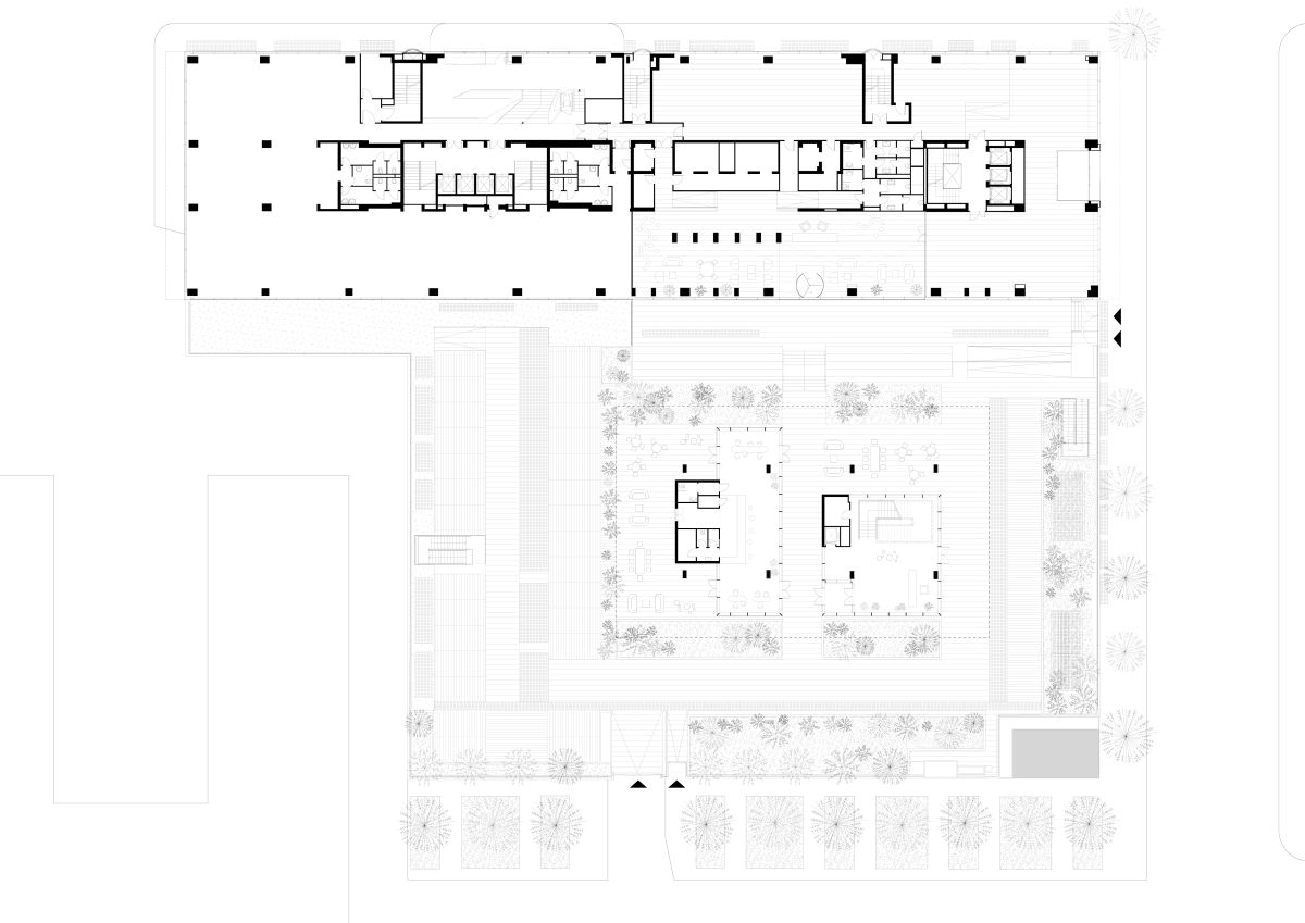 Piano terra dei due edifici microsoft all'EUR Piano terra dei due edifici microsoft all'EUR