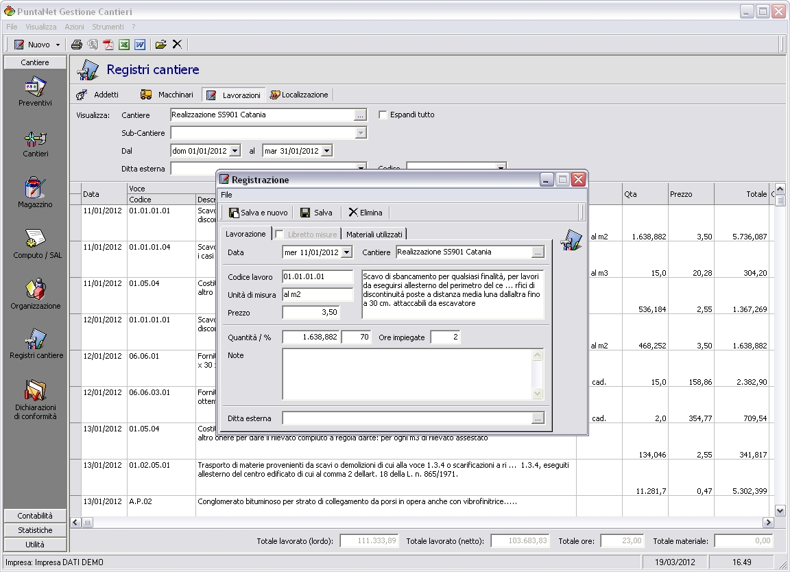GESTIONE CANTIERI + MODULO ARCHIVIAZIONE OTTICA DEI DOCUMENTI (1 Posto di lavoro)