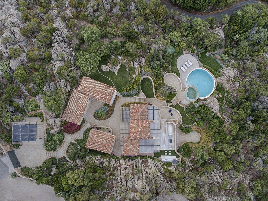 Vista aerea di Villa S a Porto Rotondo