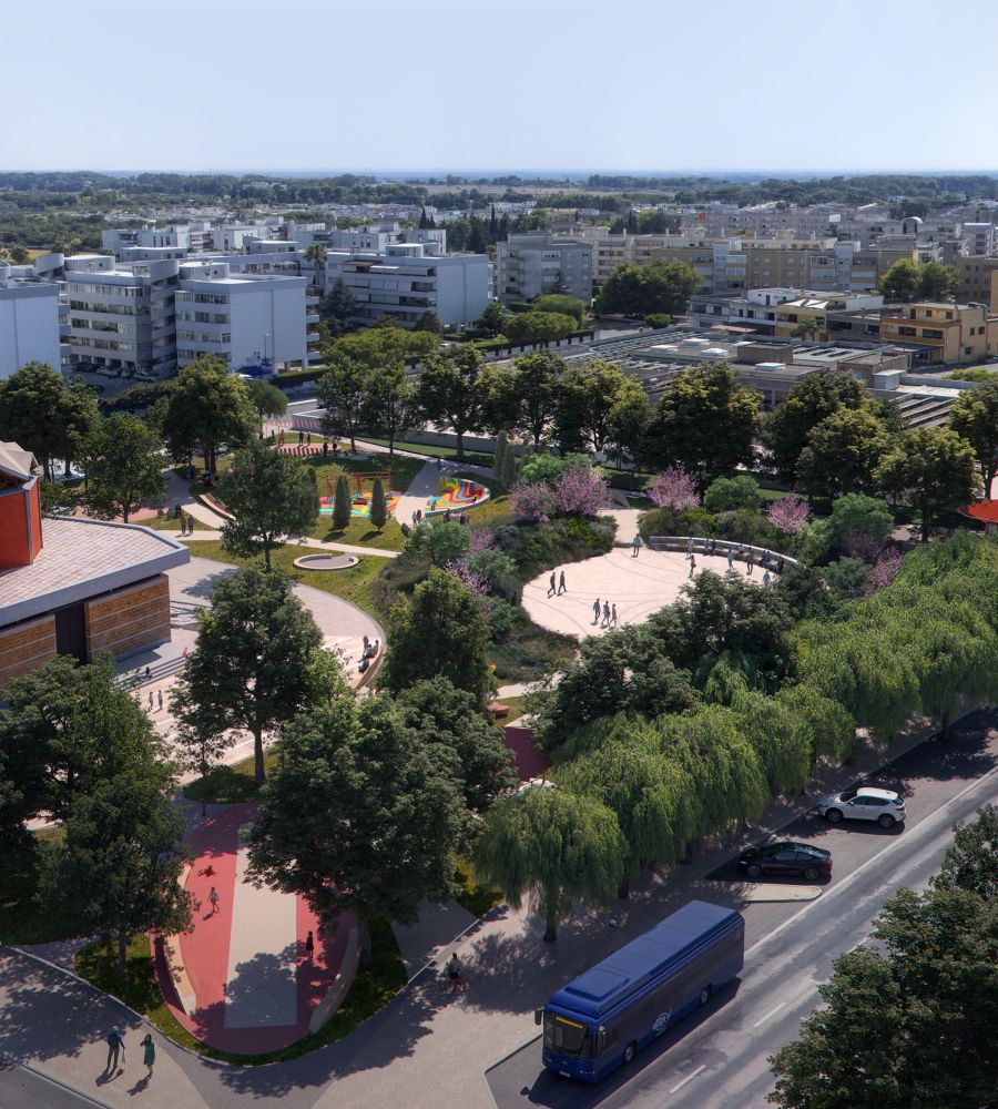 La piazza-parco a Maglie secondo il progetto di DKA Diele Kerciku Architetture La piazza-parco a Maglie secondo il progetto di DKA Diele Kerciku Architetture
