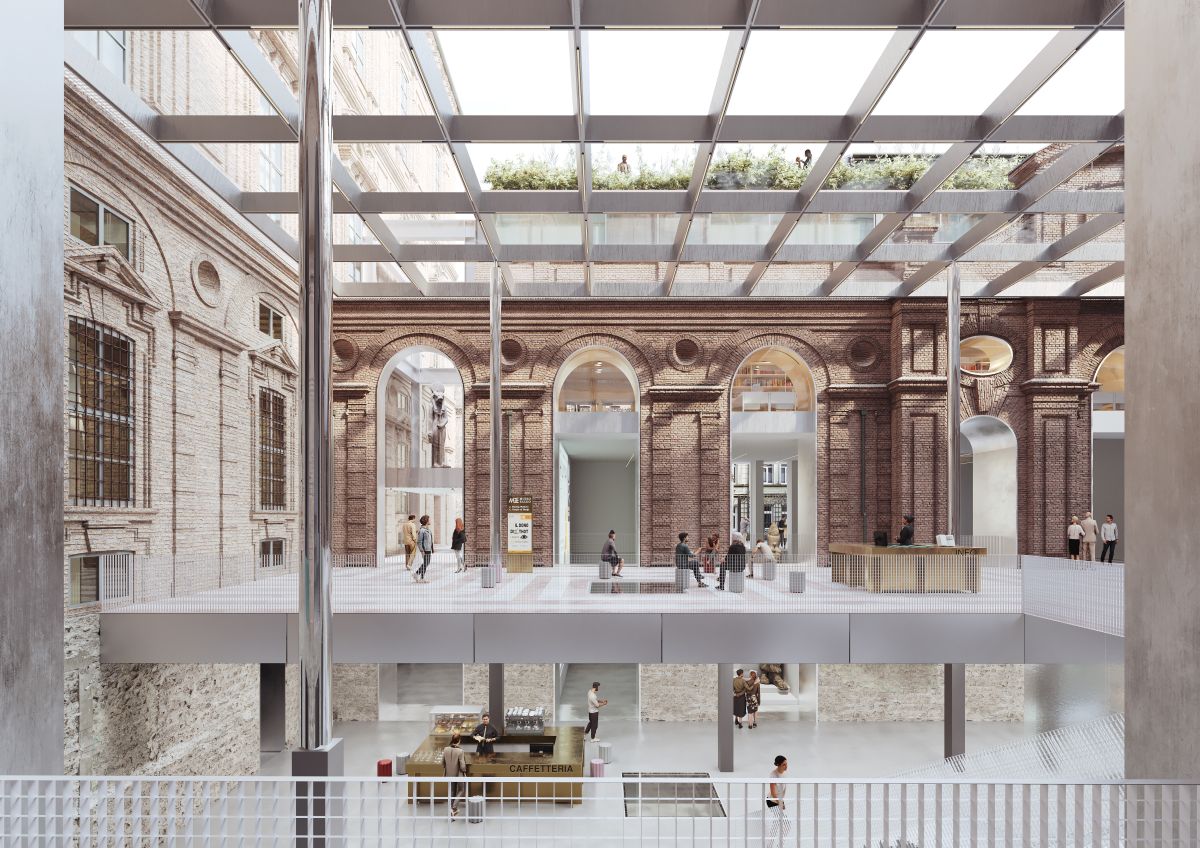 La nuova soluzione su due livelli del Museo egizio di Torino di piazza Egizia 