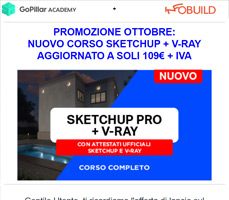 Ultimi giorni – Corso Sketchup 2023 + V-Ray 109€