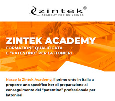 Zintek Academy – Formazione qualificata e “patentino” per lattonieri