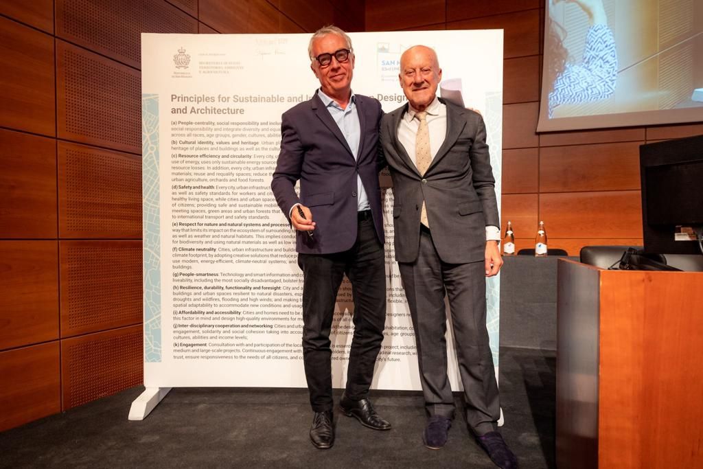 Norman Foster e Stefano Boeri firmano la Dichiarazione di San Marino per un'architettura sostenibile e inclusiva