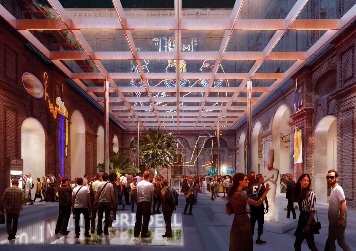 Museo Egizio di Torino: Il livello zero della Piazza Egizia 