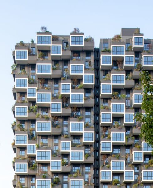 Il verde del Bosco verticale Easyhome Huanggang Vertical Forest City Complex di Huanggang