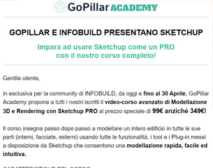 Video-corso di modellazione 3D con Sketchup a 99€