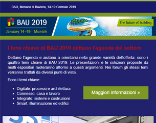 I temi chiave di BAU 2019 Monaco di Baviera 14-19/01