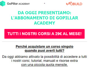 Tutti i corsi di GoPillar Academy a soli 29€ al mese