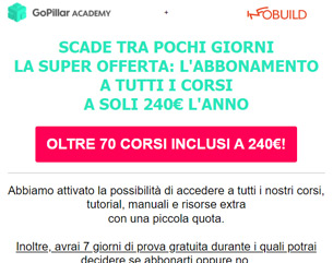 Ultimi Giorni – oltre 70 corsi a 240€ per 1 anno