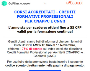 Completa i Crediti Formativi 2021 con il 75% sconto