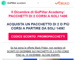 Promo sui pacchetti – 2 corsi a 140€
