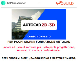 Per pochi giorni: Formazione Autocad 99€