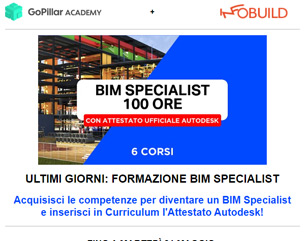 Ultimi Giorni Corso BIM Specialist 349€