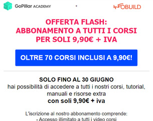 70 video-corsi a 9,90€ + iva