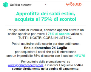 75% sui video-corsi, codice: info75