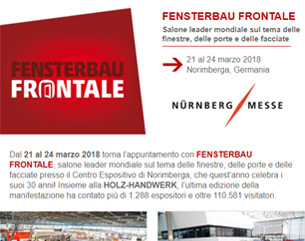 FENSTERBAU FRONTALE 2018: Il salone. Finestre. Porte. Facciate.