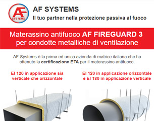 Materassino antifuoco per condotte di ventilazione – AF Systems