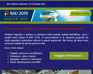 I temi chiave di BAU 2019 Monaco di Baviera 14-19/01