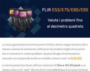 FLIR Exx-Series, per valutare i problemi fino al decimetro quadrato