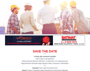 BATIMAT 4/8 Novembre 2019 – Paris Nord Villepinte – Francia