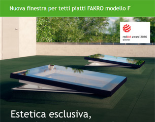 Nuova finestra per tetti piatti FAKRO modello F