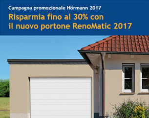 Risparmia fino al 30% con il portone RenoMatic 2017 Hormann