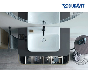 Happy D.2 Plus di Duravit: nuovi lavabi c-bonded e c-shaped