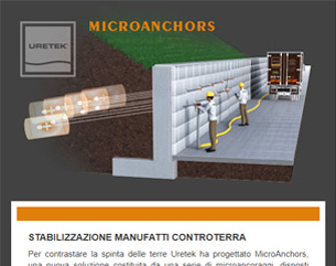 Stabilizzazione manufatti controterra - MicroAnchors by Uretek