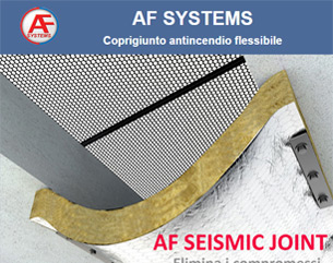 AF Seismic Joint, il coprigiunto antifuoco EI 120 flessibile
