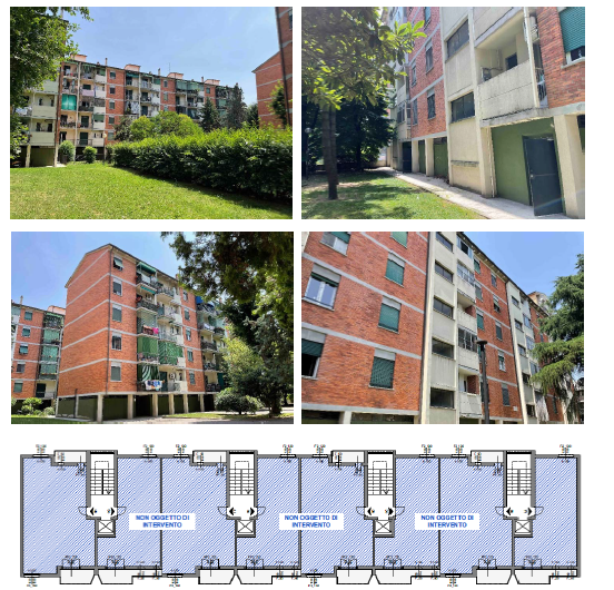 Tipologia 2B quartiere Bagarotti a Milano, pianta tipo e fotografie del fabbricato Tipologia 2B quartiere Bagarotti a Milano, pianta tipo e fotografie del fabbricato