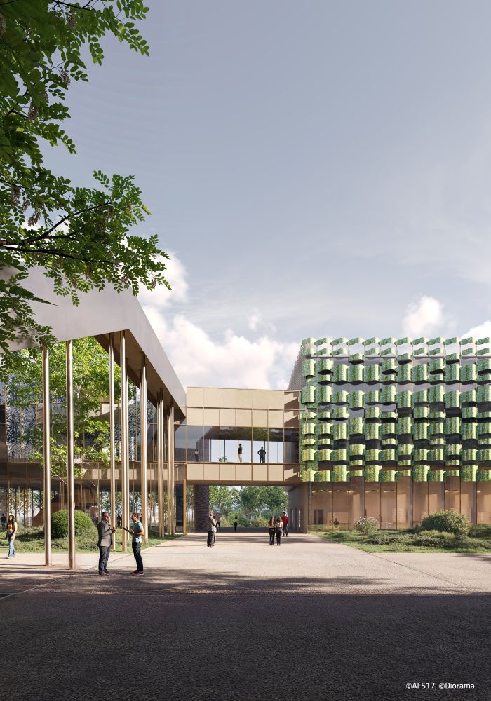 L'impianto architettonico della nuova università di alessandria si sviluppa attorno a una grande corte centrale sulla quale si affacciano gli spazi universitari e le terrazze verdi L'impianto architettonico della nuova università di alessandria si sviluppa attorno a una grande corte centrale sulla quale si affacciano gli spazi universitari e le terrazze verdi