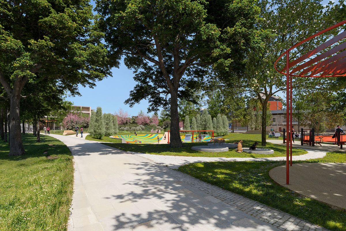 L’infrastruttura verde della piazza-parco a Maglie contribuisce alla regolazione microclimatica, all’aumento dell’ombreggiamento e alla costruzione di un ambiente urbano più resiliente L’infrastruttura verde della piazza-parco a Maglie contribuisce alla regolazione microclimatica, all’aumento dell’ombreggiamento e alla costruzione di un ambiente urbano più resiliente