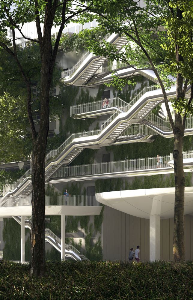 L’architettura-infrastruttura di MoLo è di sette i piani fuori terra
