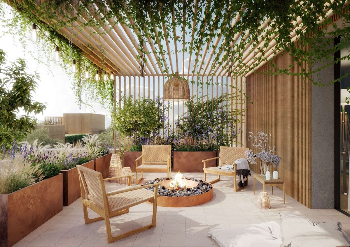 Tutte le abitazioni di Habitat 36 dotate di patio privato Tutte le abitazioni di Habitat 36 dotate di patio privato