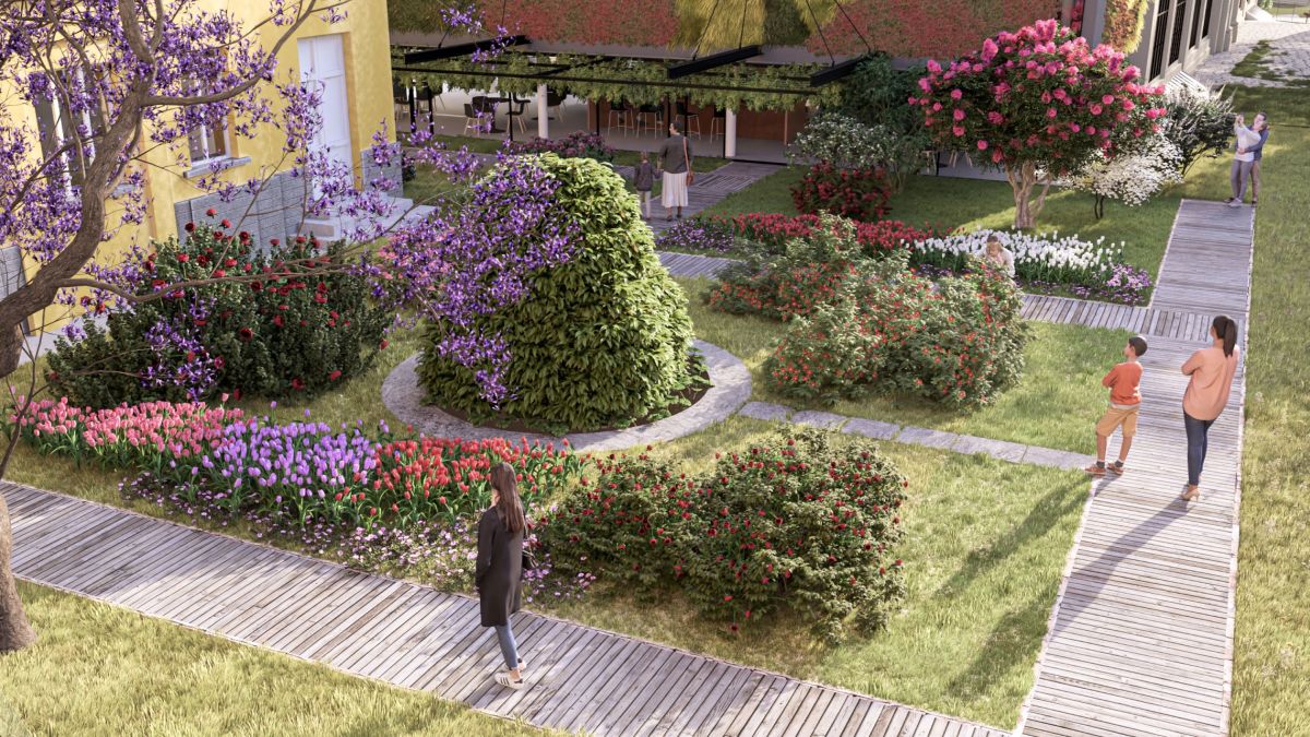 La sistemazione dei giardini e dei vialetti dell'Orto Botanico dell’università di Parma 