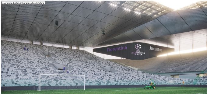Le tecnologie digitali saranno integrate nell’architettura della struttura sportiva dello stadio di Firenze