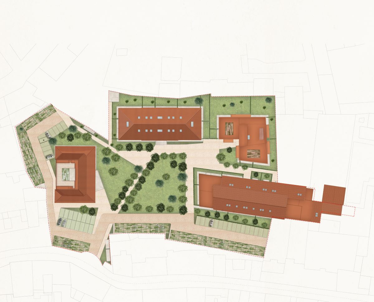Planimetria del complesso dell’ex caserma Curtatone e Montanara 
