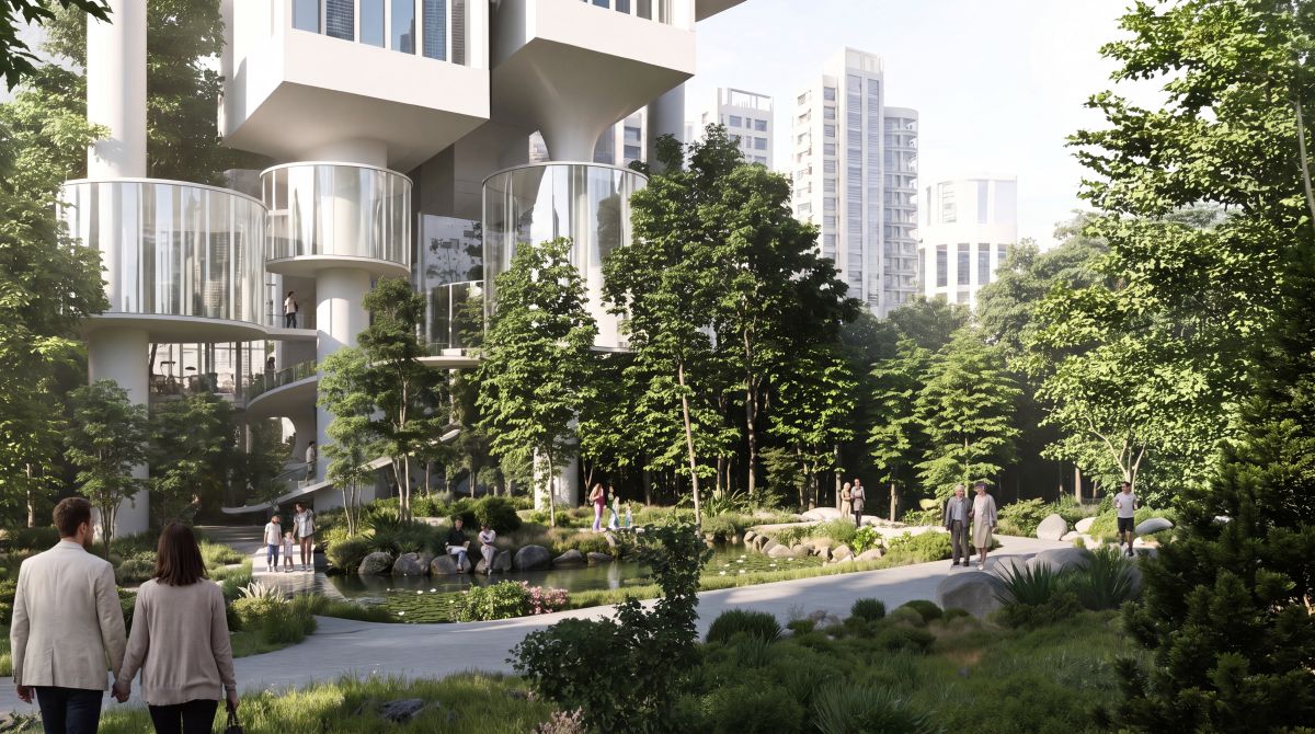 Seoul, la torre adattiva di Carlo Ratti sollevata sui "tacchi" con facciate adattive