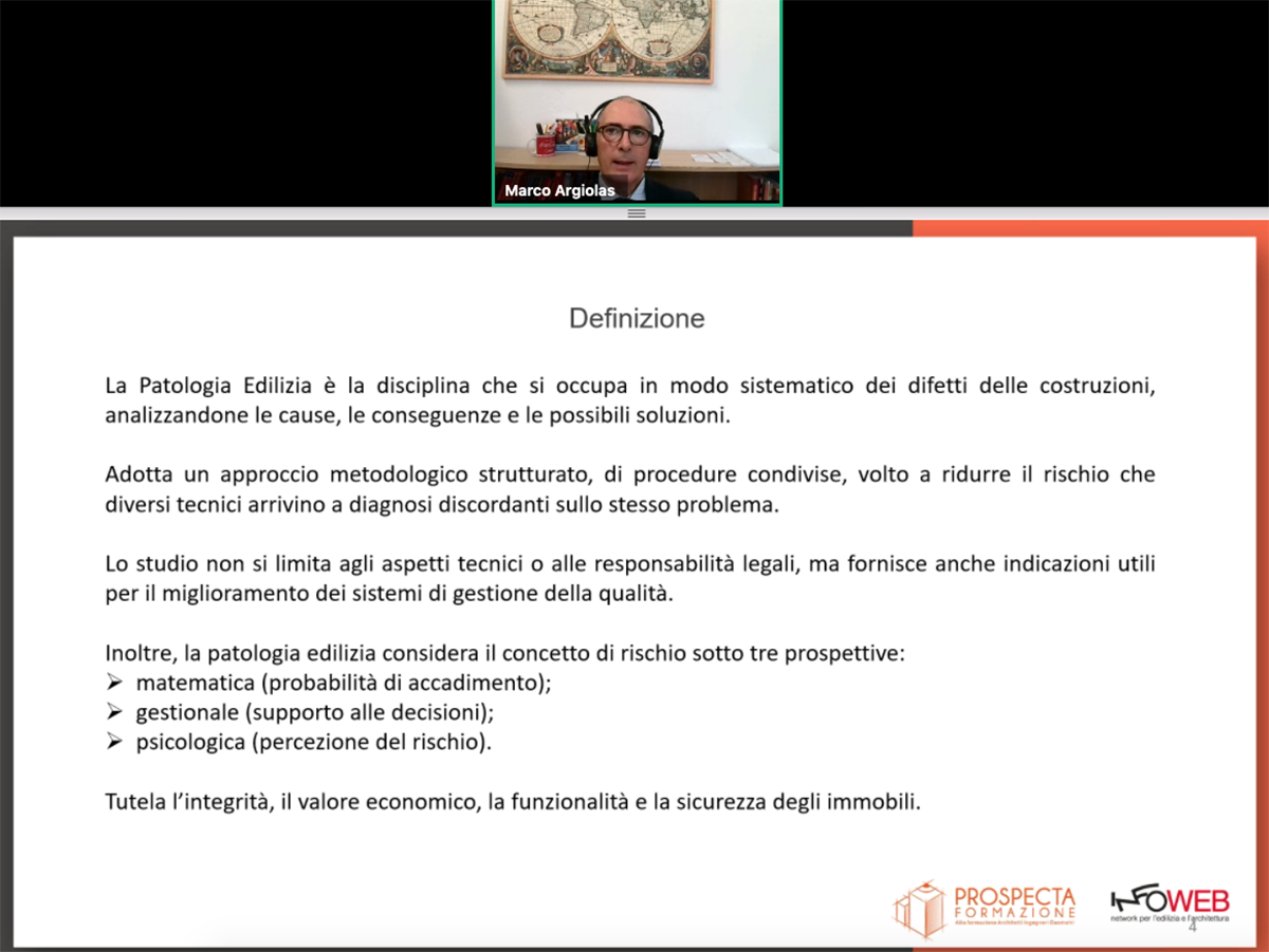Marco Argiolas Patologo Edile al convegno di Prospecta sulla patologia in edilizia