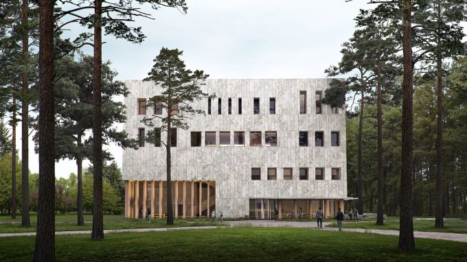 Materiali smontabili e riciclabili per l'aula magna dell’Università di Tilburg