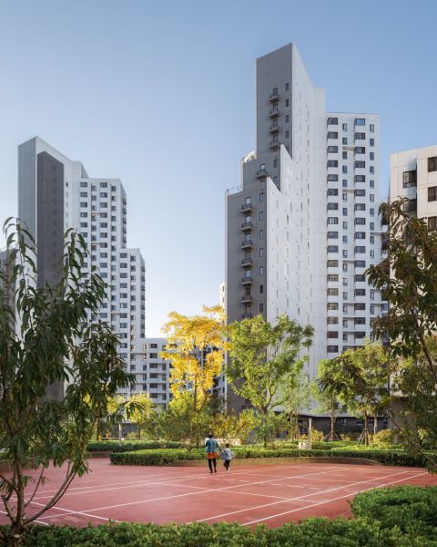 I palazzi del Baiziwan Social Housing hanno la pianta a forma di Y e altezza sfalsate