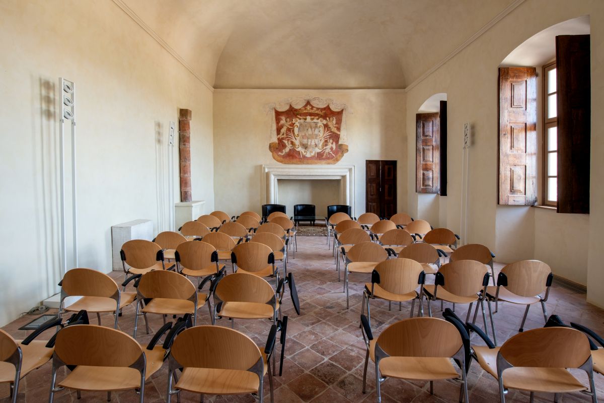 Una delle sale restaurate del Castello di Roddi Una delle sale restaurate del Castello di Roddi